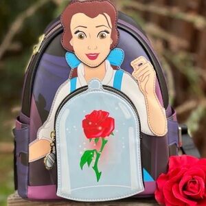 NWT Loungefly BATB Belle Enchanted Rose Mini Backpack Toyz N Fun Exclusive